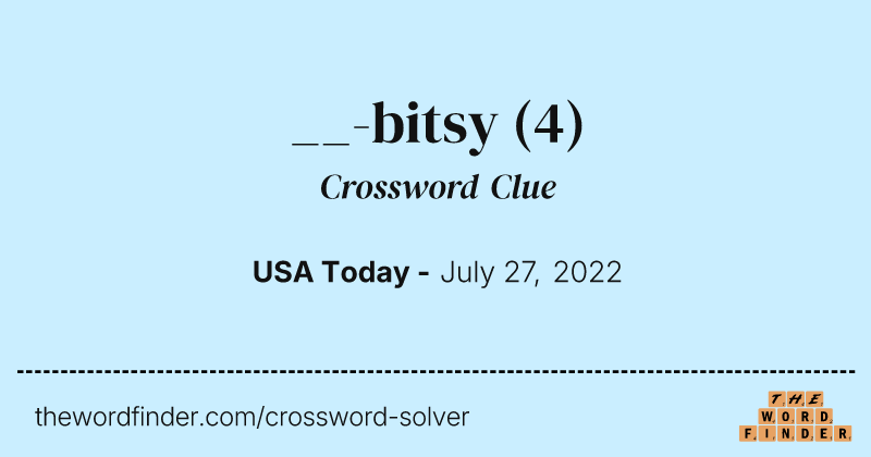 __-bitsy crossword clue image