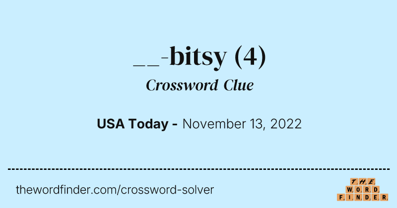 __-bitsy crossword clue image