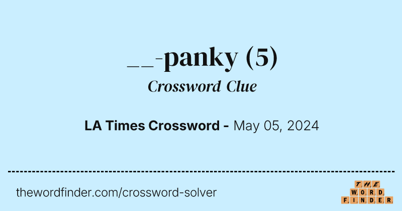 __-panky crossword clue image