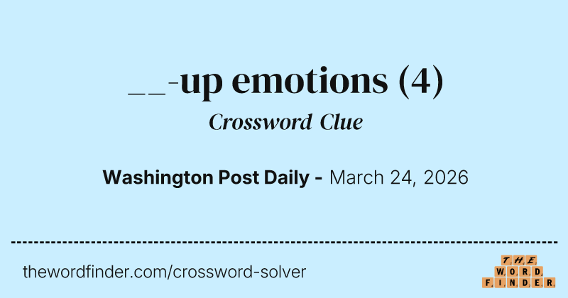 __-up emotions crossword clue image