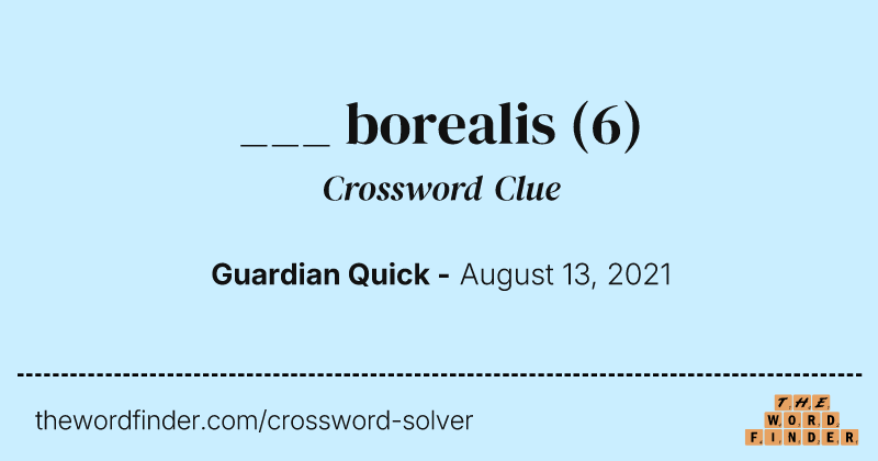 ___  borealis crossword clue image