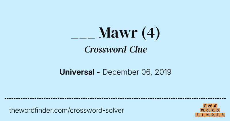 ___ Mawr crossword clue image