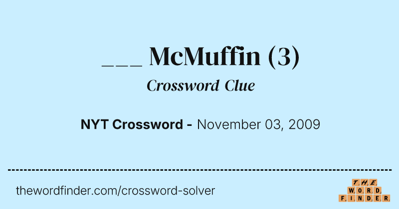 ___ McMuffin crossword clue image