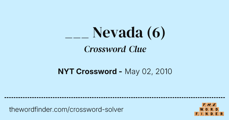 ___ Nevada crossword clue image