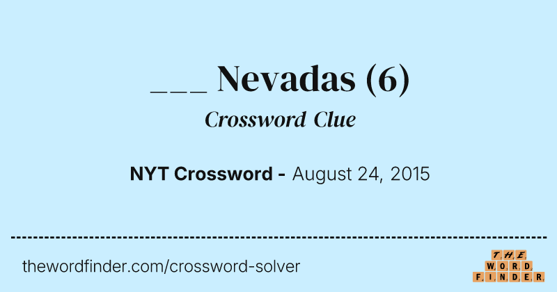 ___ Nevadas crossword clue image
