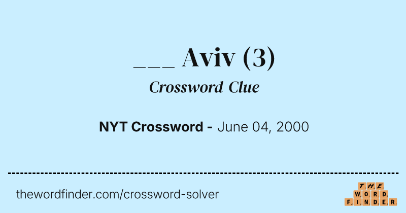 ___ Aviv crossword clue image