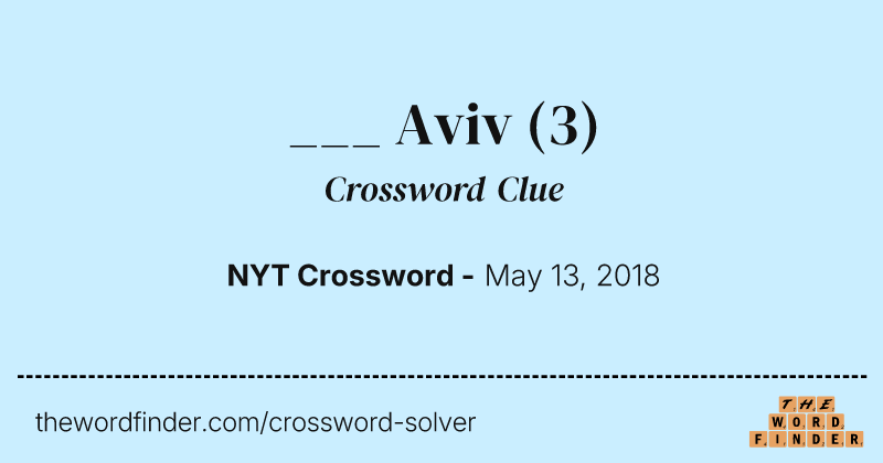 ___ Aviv crossword clue image