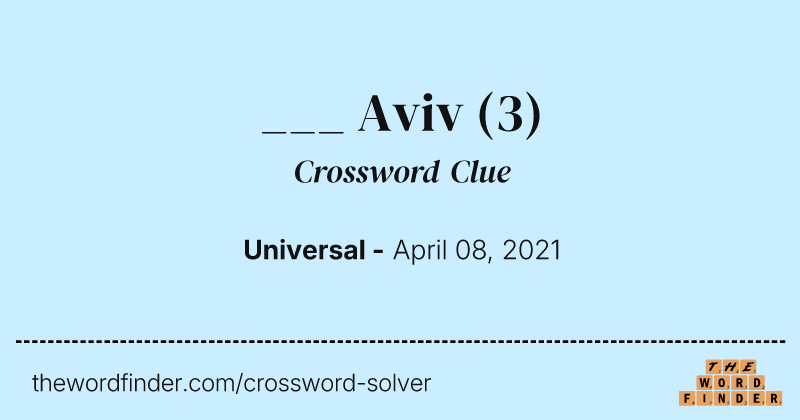___ Aviv crossword clue image