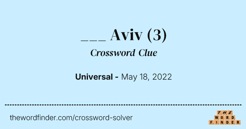 ___ Aviv crossword clue image