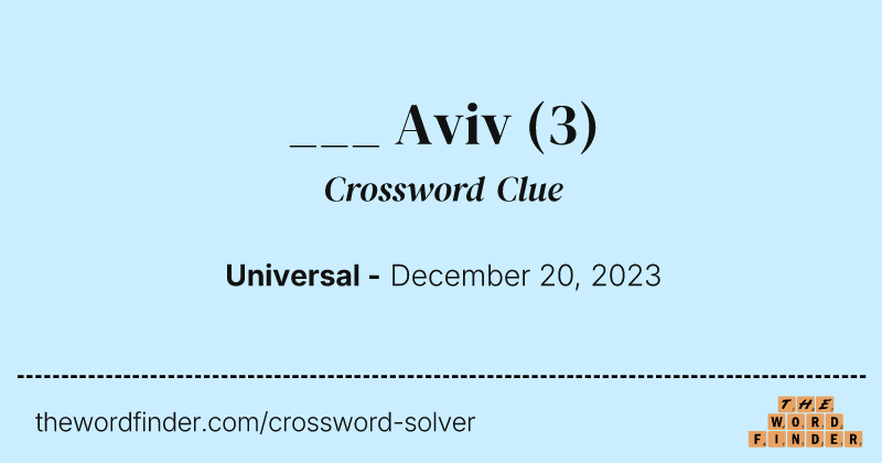 ___ Aviv crossword clue image