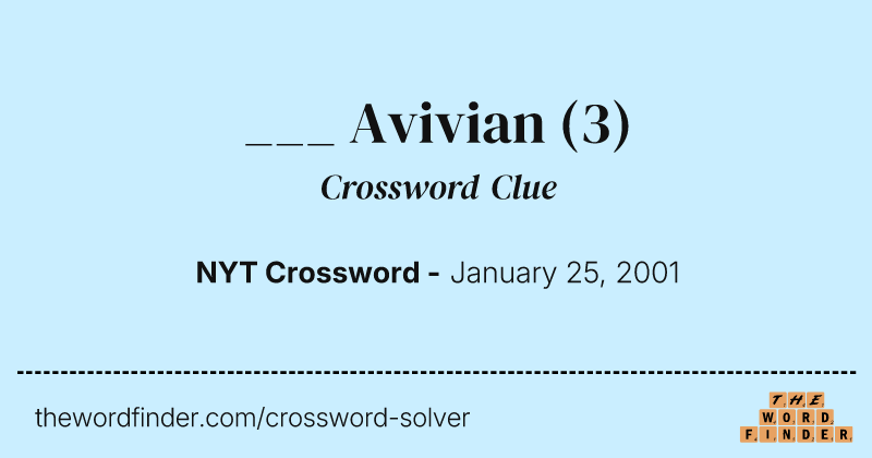 ___ Avivian crossword clue image