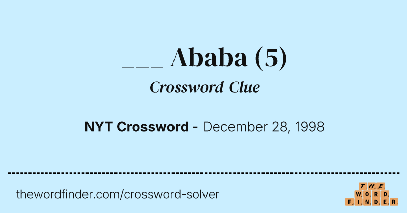 ___ Ababa crossword clue image