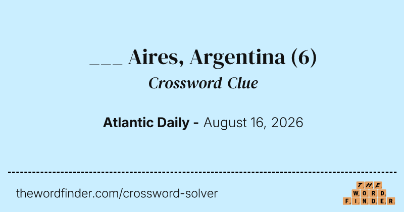 ___ Aires, Argentina crossword clue image