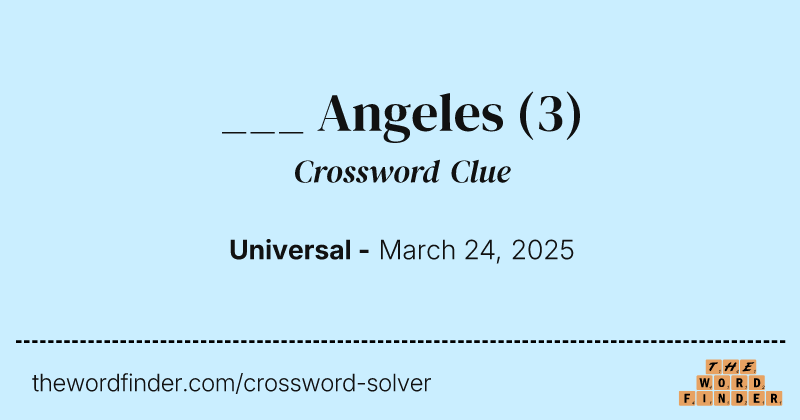 ___ Angeles crossword clue image