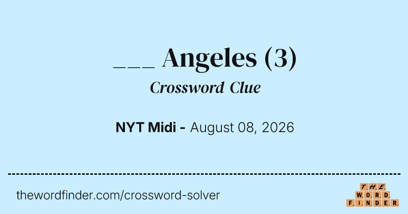 ___ Angeles crossword clue image