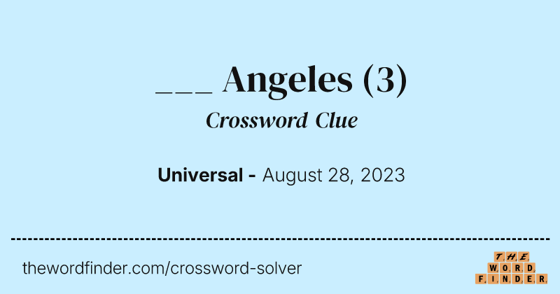 ___ Angeles crossword clue image