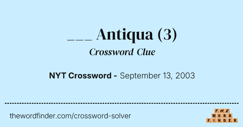 ___ Antiqua crossword clue image
