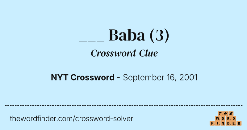 ___ Baba crossword clue image