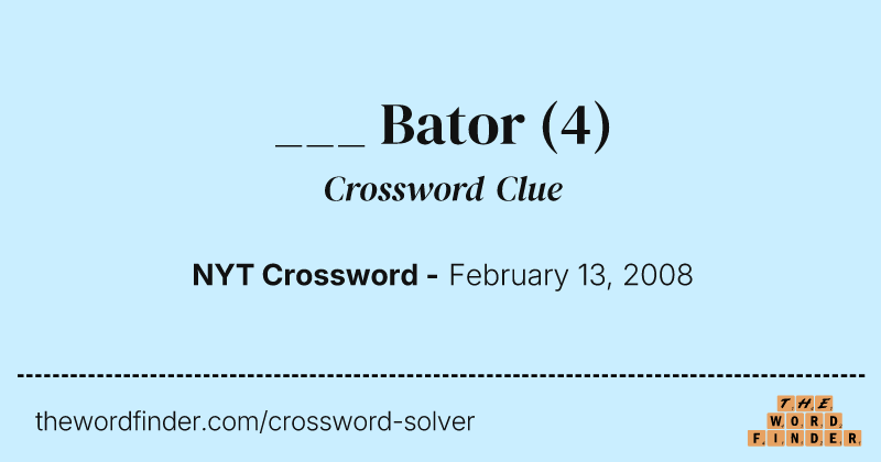 ___ Bator crossword clue image