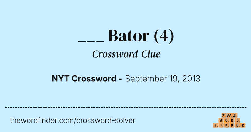 ___ Bator crossword clue image