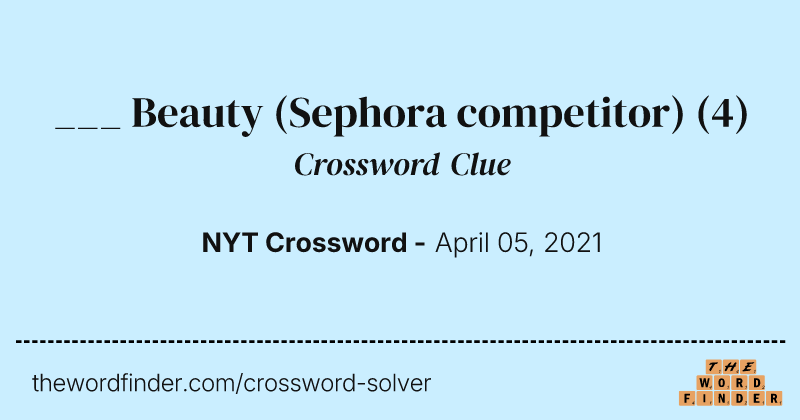 ___ Beauty (Sephora competitor) crossword clue image