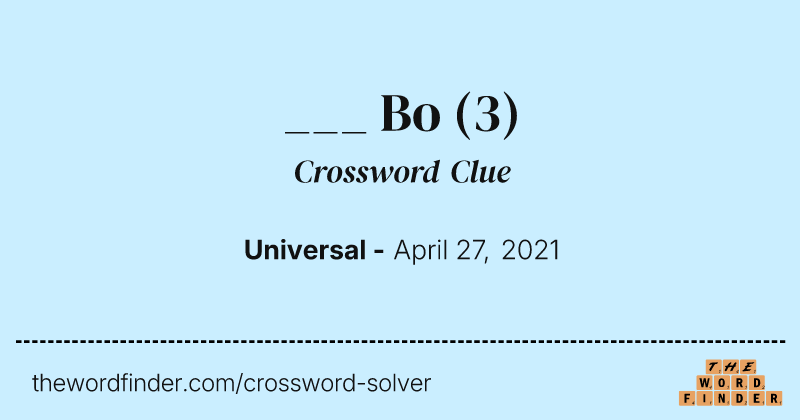 ___ Bo crossword clue image