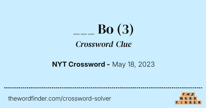 ___ Bo crossword clue image