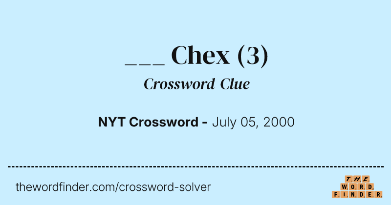 ___ Chex crossword clue image