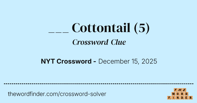 ___ Cottontail crossword clue image