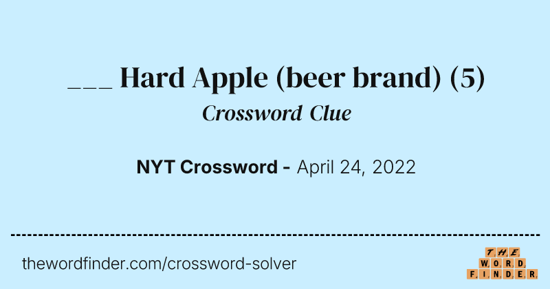 ___ Hard Apple (beer brand) crossword clue image