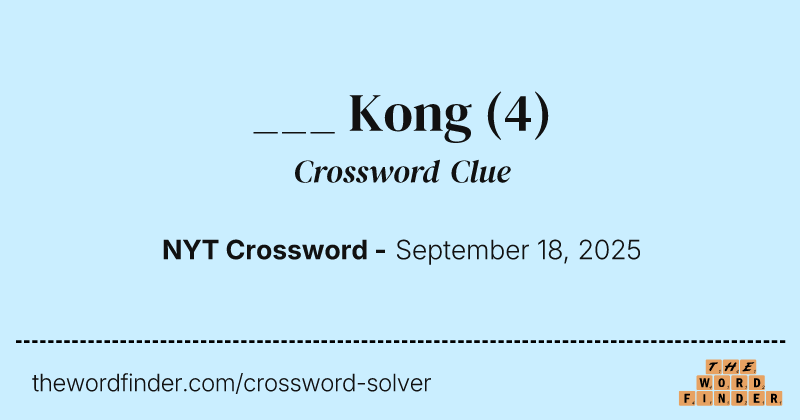 ___ Kong crossword clue image
