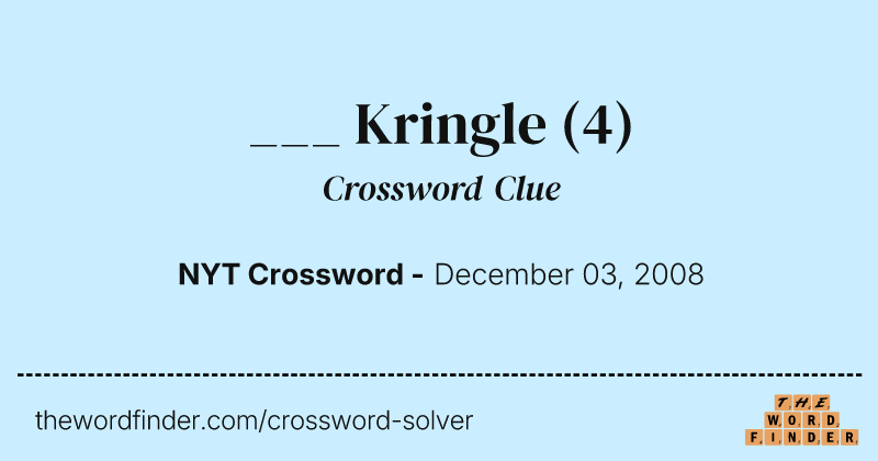 ___ Kringle crossword clue image