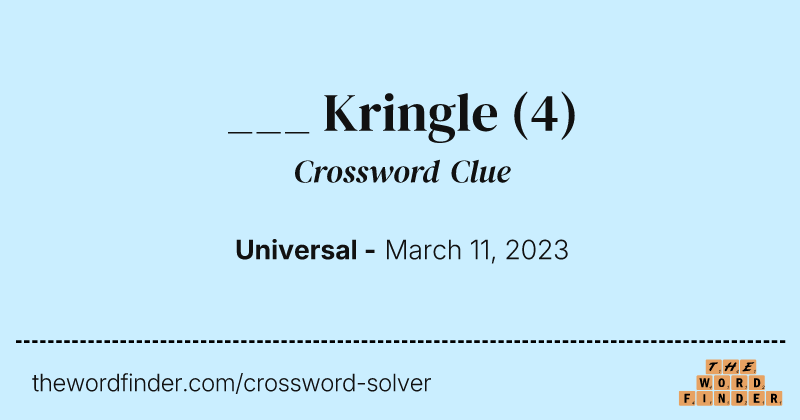 ___ Kringle crossword clue image