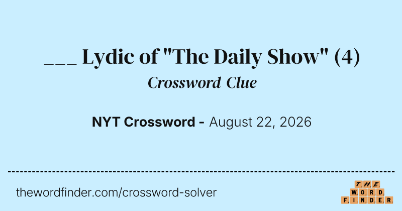 ___ Lydic of "The Daily Show" crossword clue image