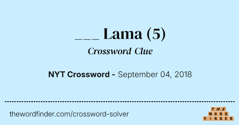 ___ Lama crossword clue image