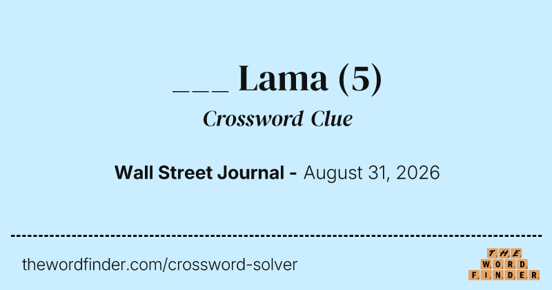 ___ Lama crossword clue image