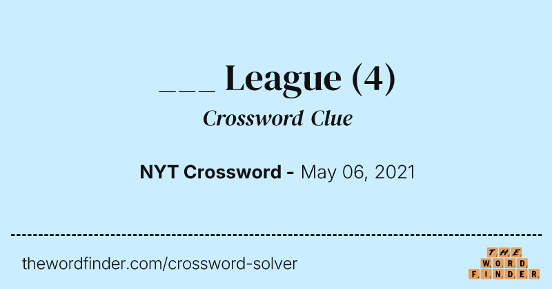 ___ League crossword clue image
