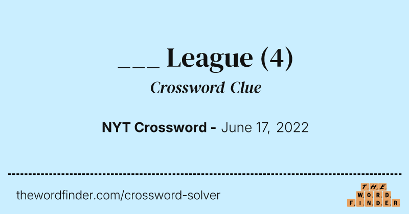 ___ League crossword clue image