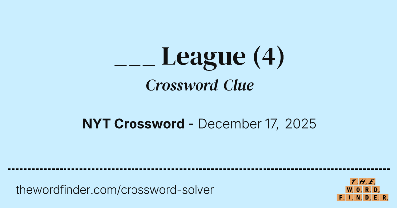 ___ League crossword clue image
