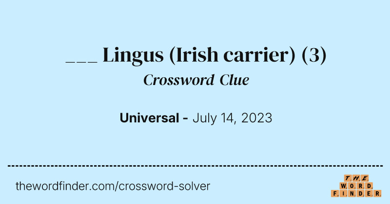 ___ Lingus (Irish carrier) crossword clue image