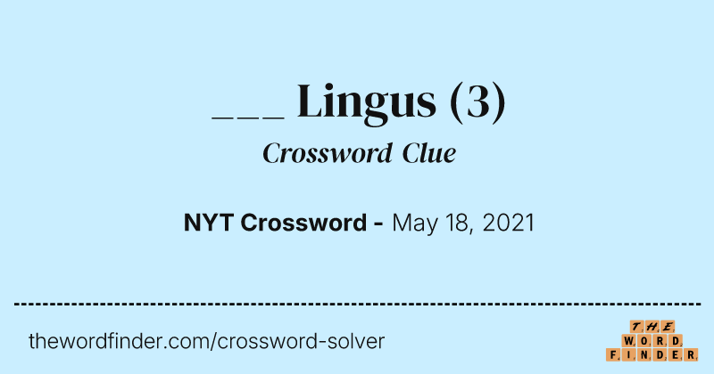 ___ Lingus crossword clue image