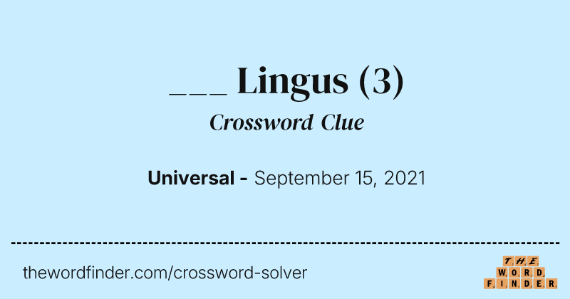 ___ Lingus crossword clue image