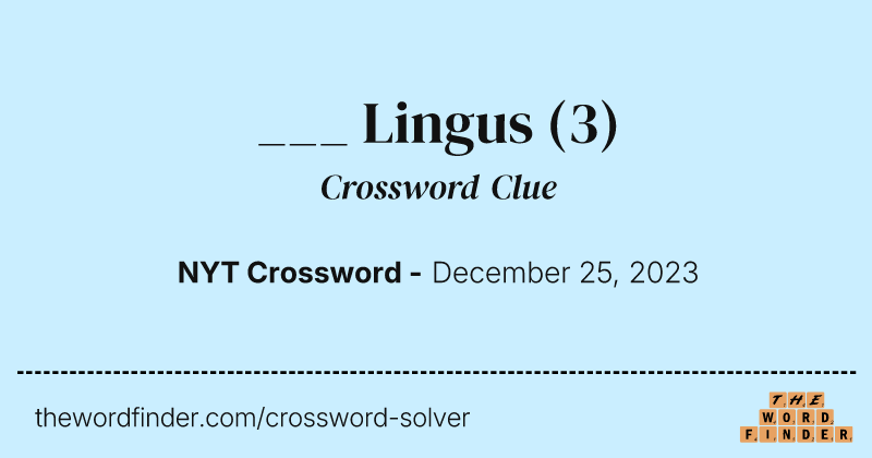 ___ Lingus crossword clue image