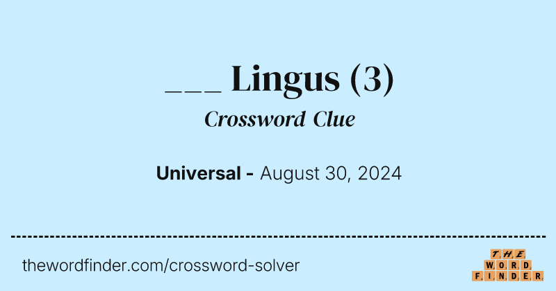 ___ Lingus crossword clue image