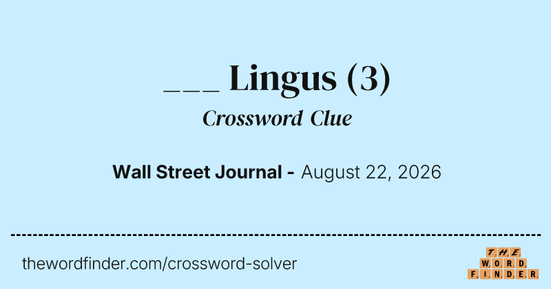 ___ Lingus crossword clue image