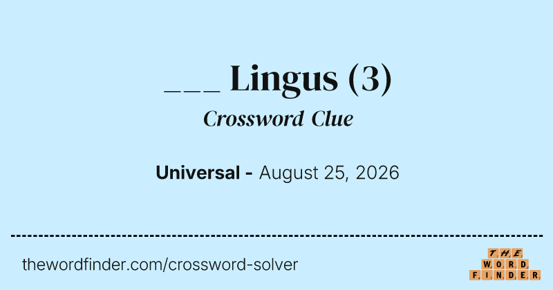 ___ Lingus crossword clue image