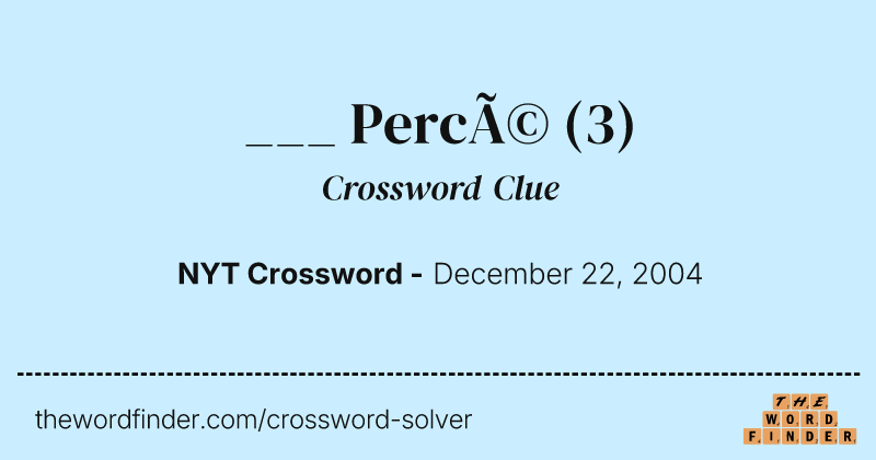 ___ Percé crossword clue image