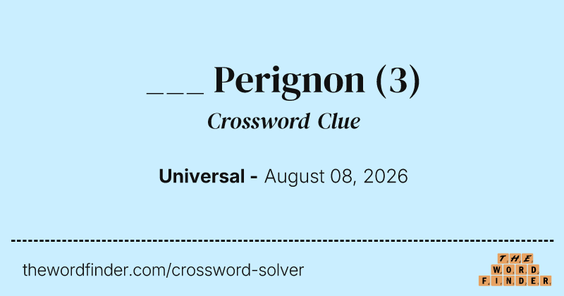 ___ Perignon crossword clue image