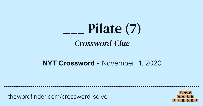 ___ Pilate crossword clue image