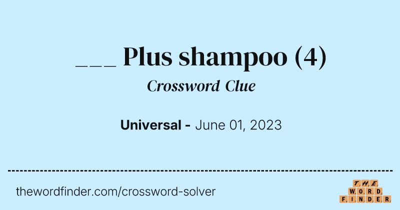 ___ Plus shampoo crossword clue image